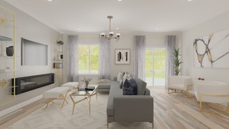 Contemporary, Modern, Glam Living Room by Havenly Interior Designer Jasmine