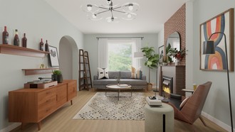 Midcentury Modern, Scandinavian Reading Room by Havenly Interior Designer Amy