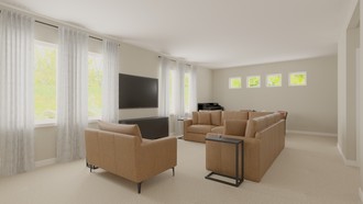 Classic, Warm Transitional Living Room by Havenly Interior Designer Marisa
