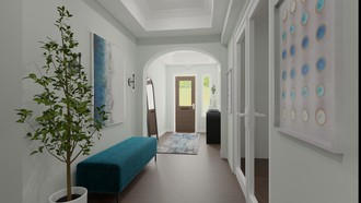 Modern, Eclectic, Glam Entryway by Havenly Interior Designer Jasmine