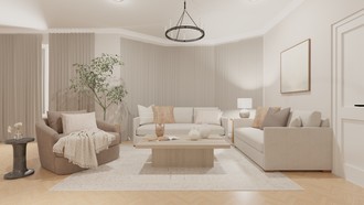 Warm Transitional Living Room by Havenly Interior Designer Alejandra