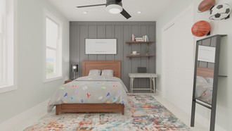 Industrial, Global Bedroom by Havenly Interior Designer Maria