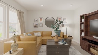 Organic Modern, Classic Coastal Living Room by Havenly Interior Designer Sofia