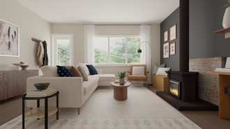 Modern, Industrial, Midcentury Modern, Midcentury Scandi Living Room by Havenly Interior Designer Nicole