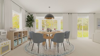 Coastal, Scandinavian Dining Room by Havenly Interior Designer Estefania