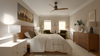 Inspired Modern, Warm Transitional Bedroom by Havenly Interior Designer Alejandra