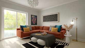 Contemporary, Modern, Glam, Classic Contemporary Living Room by Havenly Interior Designer Alyssa
