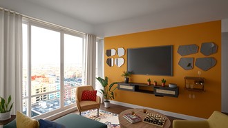 Modern, Eclectic Living Room by Havenly Interior Designer Natacha