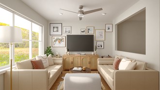 Modern, Country, Midcentury Scandi Living Room by Havenly Interior Designer Rocío