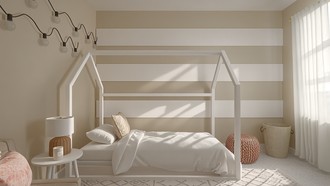 Midcentury Scandi, Warm Transitional Bedroom by Havenly Interior Designer Jamie