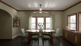 Eclectic, Midcentury Modern Dining Room by Havenly Interior Designer Devina