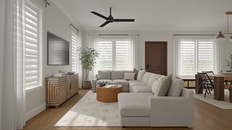 Modern, Transitional Living Room by Havenly Interior Designer Sam