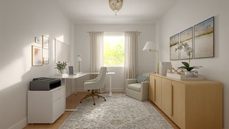 Coastal, Transitional Office by Havenly Interior Designer Tatiana
