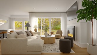 Contemporary, Modern, Transitional, Warm Transitional Living Room by Havenly Interior Designer Paulina