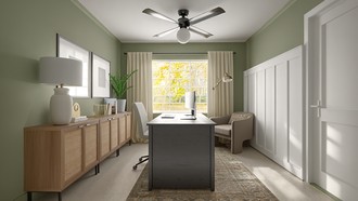 Transitional Office by Havenly Interior Designer Sam