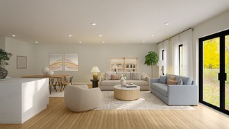 Modern, Transitional, Warm Transitional Living Room by Havenly Interior Designer Paulina