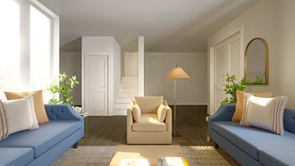 Organic Modern, Warm Transitional Living Room by Havenly Interior Designer Tai