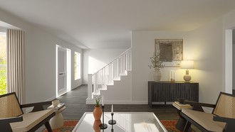 Organic Modern, Warm Transitional Living Room by Havenly Interior Designer Tai