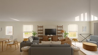 Warm Transitional, Modern Cottage Living Room by Havenly Interior Designer Tai