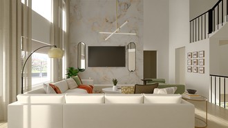 Modern, Eclectic, Bohemian, Transitional Living Room by Havenly Interior Designer Nicole