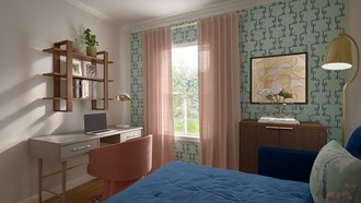 Eclectic, Glam, Transitional Office by Havenly Interior Designer Leah