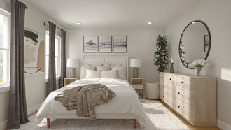 Minimal, Scandinavian Bedroom by Havenly Interior Designer Rachel