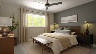Warm Transitional, Modern Cottage Bedroom by Havenly Interior Designer Andrea