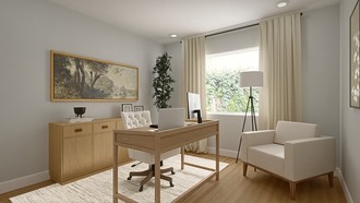 Transitional, Organic Modern Office by Havenly Interior Designer Megan
