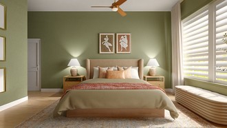 California Cool, Warm Transitional Bedroom by Havenly Interior Designer Estrellita