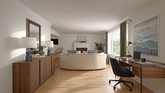 Farmhouse, Transitional, Global Living Room by Havenly Interior Designer Valerie