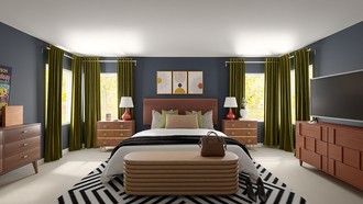 Glam, Vintage, Midcentury Scandi Bedroom by Havenly Interior Designer Valerie