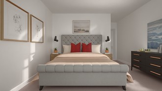Organic Modern, Warm Transitional Bedroom by Havenly Interior Designer Hannah