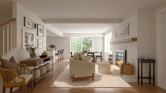 Farmhouse, Rustic, Transitional Living Room by Havenly Interior Designer Maria