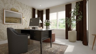 Warm Transitional, New Classic Office by Havenly Interior Designer Maria