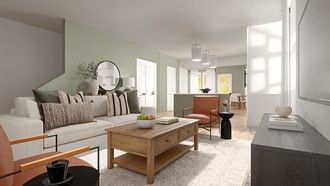 Classic, Bohemian, Transitional, Warm Transitional Living Room by Havenly Interior Designer Lilian