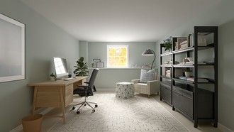 Classic, Coastal, Transitional Office by Havenly Interior Designer Jacqueline
