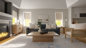 Coastal, Transitional Living Room by Havenly Interior Designer Estefania