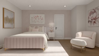 Coastal, Glam, Transitional Bedroom by Havenly Interior Designer Rachel