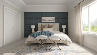 Warm Transitional Bedroom by Havenly Interior Designer Kennedy