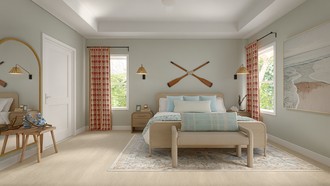 Warm Transitional, Classic Coastal Bedroom by Havenly Interior Designer Mariel