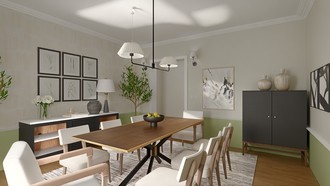 Contemporary, Modern, Classic Contemporary Dining Room by Havenly Interior Designer Adelaida
