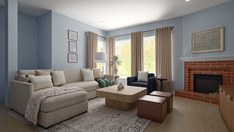 Contemporary Living Room by Havenly Interior Designer Amber