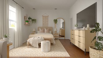 Organic Modern, Warm Transitional Bedroom by Havenly Interior Designer Mariel