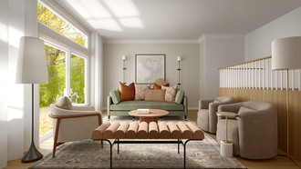 Transitional Living Room by Havenly Interior Designer Philippa
