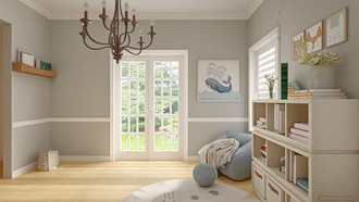 Warm Transitional Playroom by Havenly Interior Designer Alexandra