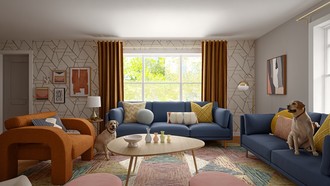 Modern, Bohemian, Midcentury Modern Living Room by Havenly Interior Designer Mildred