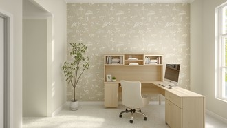 Warm Transitional Office by Havenly Interior Designer Mikaela