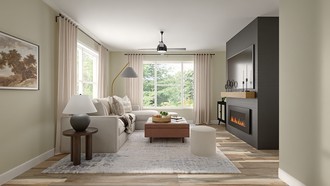 Warm Transitional, New Classic Living Room by Havenly Interior Designer Mariel