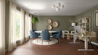 Classic, Transitional, Midcentury Modern Office by Havenly Interior Designer Valeria
