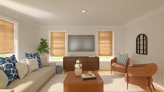Modern, Warm Transitional Living Room by Havenly Interior Designer Melory